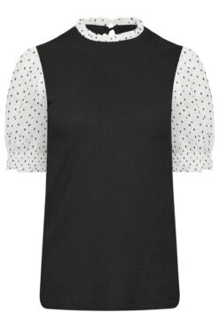 M&Co Black Polka Dot Sleeve Blouse 12 M&Co Black Polka Dot Sleeve Blouse -M&Co Sales Store 717ae9b9 edc9 49 550264 X scaled