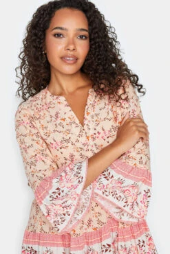 M&Co Orange Floral Print Tiered Swing Dress 12 M&Co Orange Floral Print Tiered Swing Dress -M&Co Sales Store 719ade70 5398 47 550059 E scaled