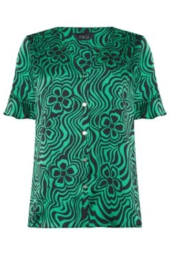 M&Co Green Floral Swirl Print Frill Sleeve Blouse -M&Co Sales Store 738b94d0 88a5 44 550146 X scaled