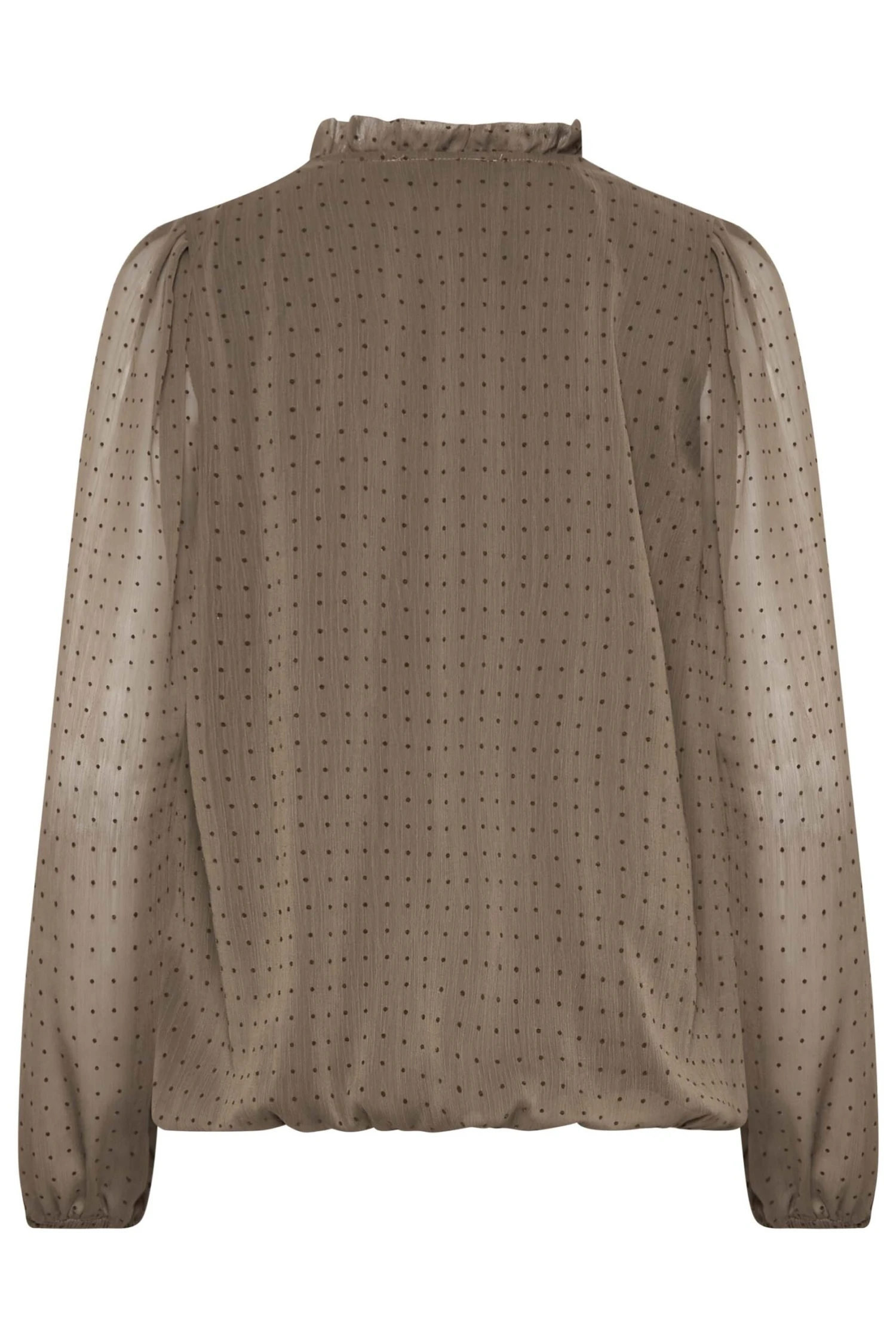 M&Co Brown Dobby Tie Neck Blouse 7 M&Co Brown Dobby Tie Neck Blouse - Image 7