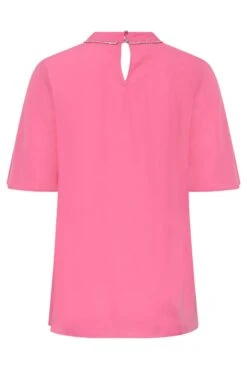 M&Co Hot Pink Embellished Neck Keyhole Blouse 13 M&Co Hot Pink Embellished Neck Keyhole Blouse -M&Co Sales Store 745b243e 82cd 41 550308 Y scaled