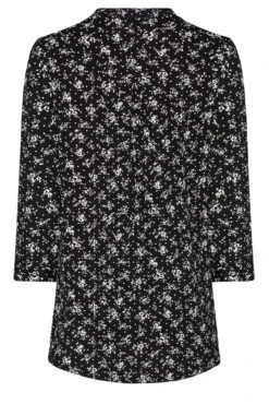 M&CO Black Floral Print Half Placket Jersey Shirt -M&Co Sales Store 747107e7 3a11 43 550140 Y scaled