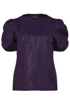 M&Co Purple Shimmer Ruched Sleeve Blouse -M&Co Sales Store 7471e390 5b9a 4c 550257 X scaled