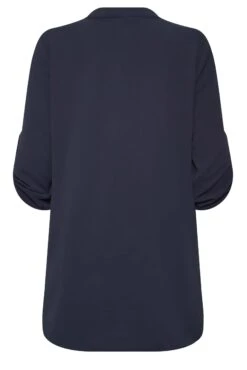 M&Co Navy Blue Long Sleeve Button Blouse 13 M&Co Navy Blue Long Sleeve Button Blouse -M&Co Sales Store 74acfc5f 657d 49 550295 Y scaled