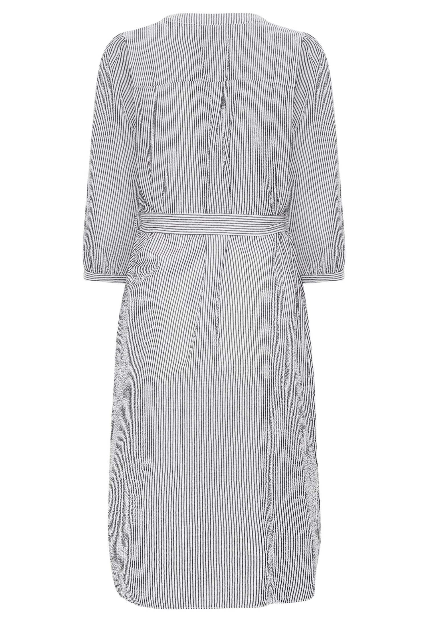 M&Co White & Grey Stripe Print Tie Waist Tunic Dress 7 M&Co White & Grey Stripe Print Tie Waist Tunic Dress - Image 7