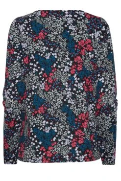 M&Co Black Ditsy Print Notch Neck Cotton T-Shirt -M&Co Sales Store 7568cc0e c51a 44 500212 Y scaled