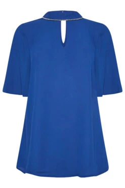 M&Co Blue Embellished Neck Keyhole Blouse -M&Co Sales Store 756eda75 c5cf 44 550547 X scaled