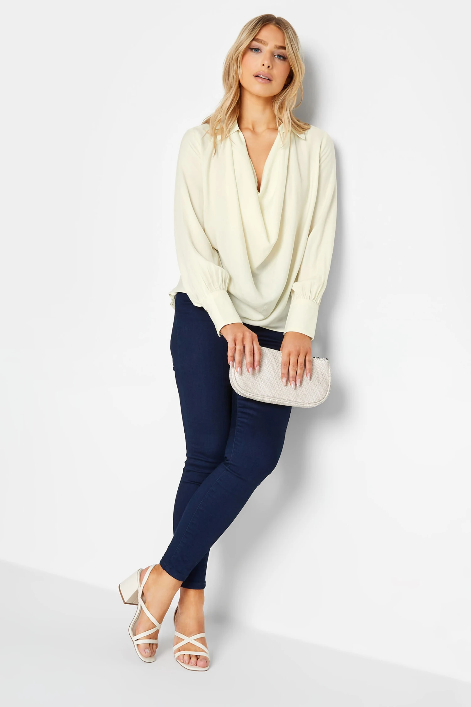 M&Co White Cowl Neck Blouse 2 M&Co White Cowl Neck Blouse - Image 2