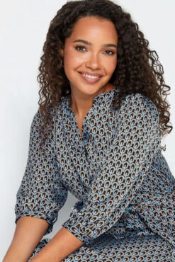 M&Co Blue Geometric Print Tunic Dress 10 M&Co Blue Geometric Print Tunic Dress -M&Co Sales Store 75e72b3a 28f6 45 550015 D scaled