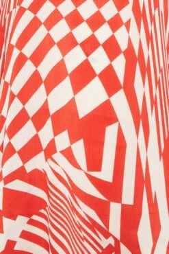 M&Co Red & White Abstract Print High Neck Satin Blouse 11 M&Co Red & White Abstract Print High Neck Satin Blouse -M&Co Sales Store 76fc7675 fee4 40 550077 Z scaled