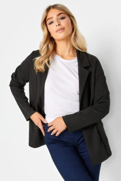 M&Co Black Scuba Blazer