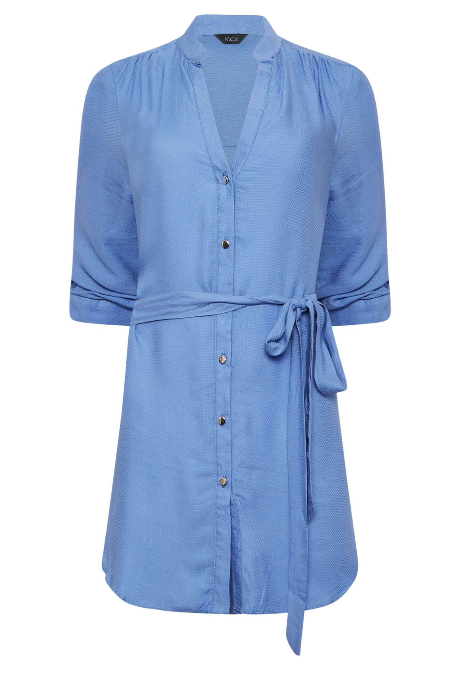 M&Co Blue Tie Waist Blouse 6 M&Co Blue Tie Waist Blouse - Image 6