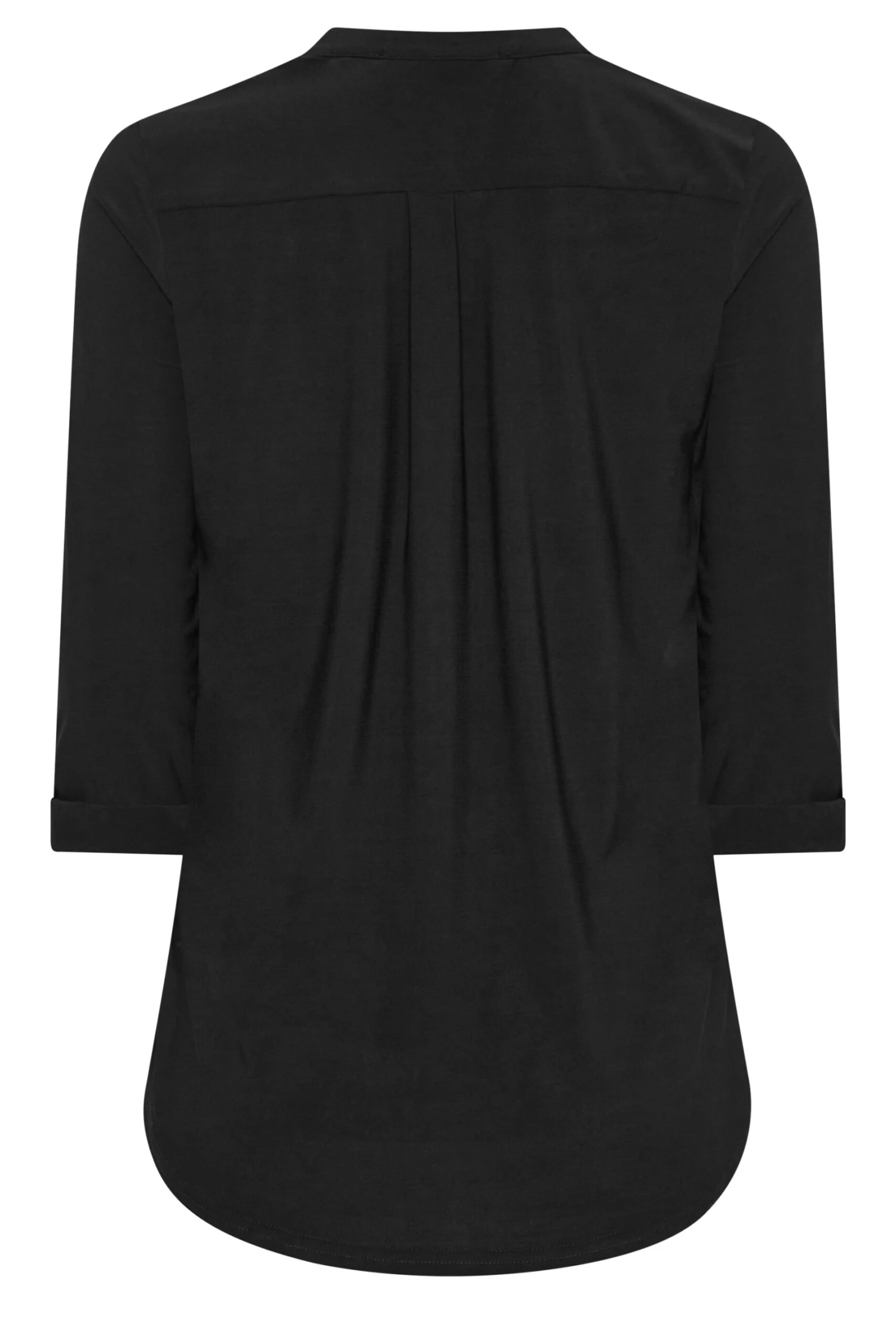 M&Co Black Half Placket Jersey Shirt 8 M&Co Black Half Placket Jersey Shirt - Image 8