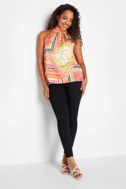 M&Co Pink Scarf Print Halter Neck Blouse -M&Co Sales Store 77af31a7 eb4d 48 550594 B scaled