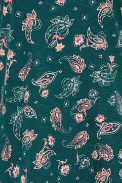 M&Co Teal Green Paisley Print Notch Neck Cotton T-Shirt 11 M&Co Teal Green Paisley Print Notch Neck Cotton T-Shirt -M&Co Sales Store 7815958f e537 46 500211 Z scaled