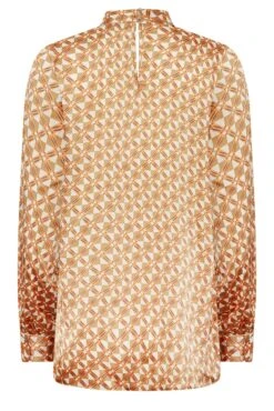 M&Co Orange Geometric Print High Neck Satin Blouse 13 M&Co Orange Geometric Print High Neck Satin Blouse -M&Co Sales Store 7937e226 780c 4d 550075 Y scaled