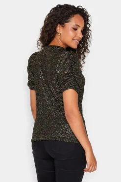 M&Co Black Shimmer Ruched Sleeve Blouse 9 M&Co Black Shimmer Ruched Sleeve Blouse -M&Co Sales Store 799a3f31 12f1 44 550256 C scaled