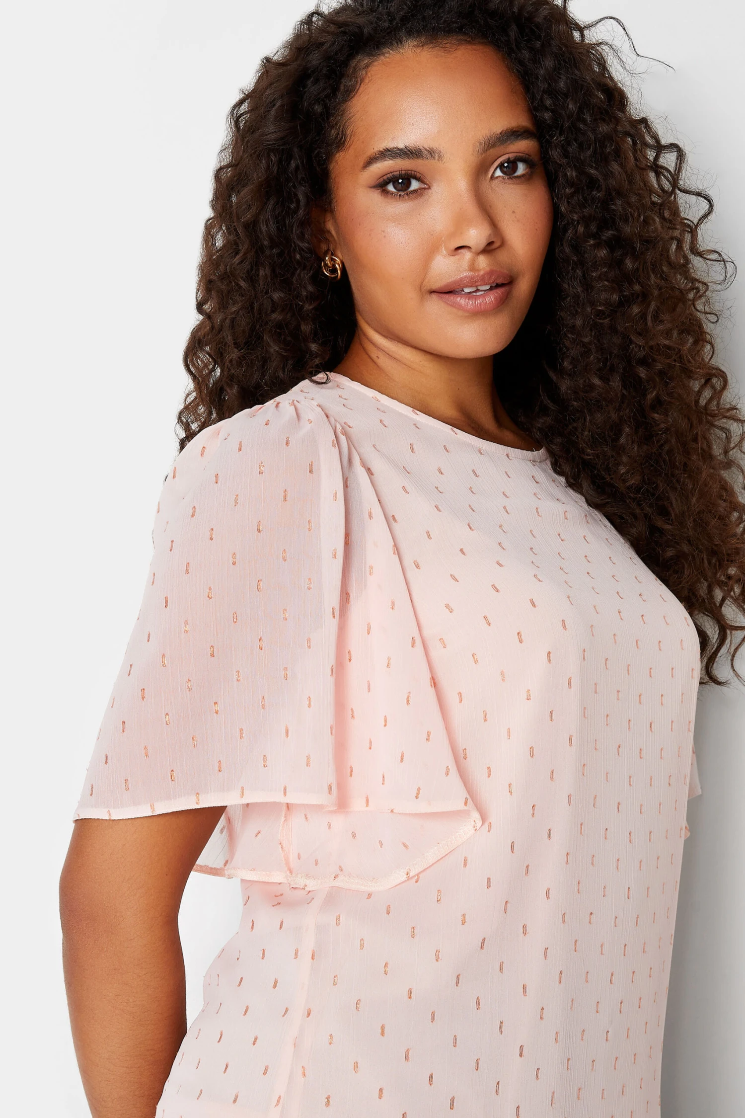 M&Co Light Pink Glitter Blouse 4 M&Co Light Pink Glitter Blouse - Image 4