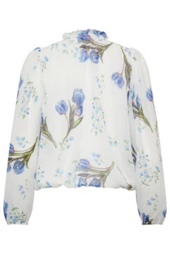 M&Co White Floral Print Tie Neck Blouse -M&Co Sales Store 7aef9298 4861 47 550675 Y scaled