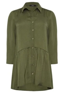 M&Co Khaki Green Frill Hem Shirt 12 M&Co Khaki Green Frill Hem Shirt -M&Co Sales Store 7b0213b0 5c66 41 550040 X scaled