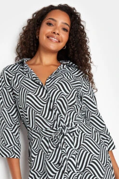 M&Co Black Geometric Print Tie Waist Shirt Dress -M&Co Sales Store 7cb6558c d731 49 550010 D scaled