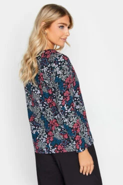 M&Co Black Ditsy Print Notch Neck Cotton T-Shirt -M&Co Sales Store 7d271c3e 24db 43 500212 C scaled