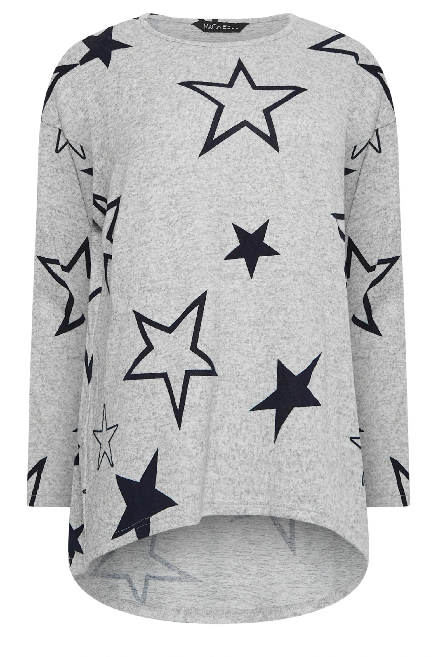 M&Co Grey Star Print Jumper 6 M&Co Grey Star Print Jumper - Image 6
