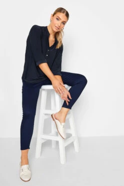 M&Co Navy Blue Half Placket Shirt 8 M&Co Navy Blue Half Placket Shirt -M&Co Sales Store 7daa2e58 1ae2 48 550345 B scaled