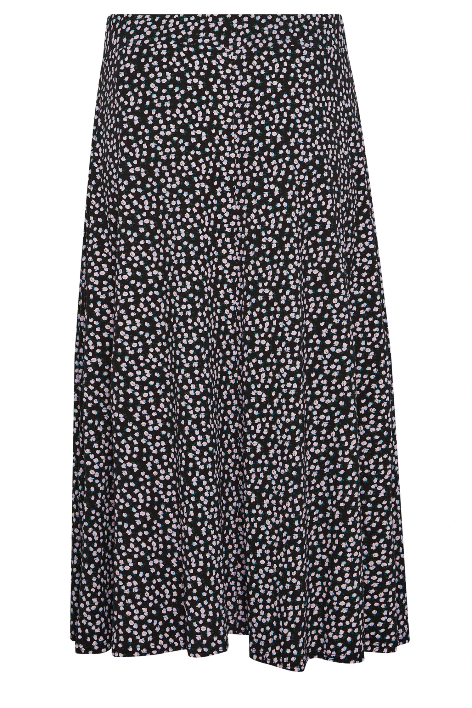 M&Co Black Ditsy Print Jersey Midi Skirt 6 M&Co Black Ditsy Print Jersey Midi Skirt - Image 6