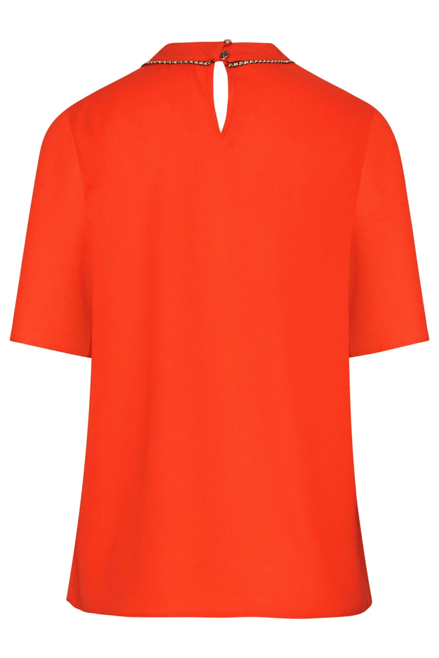 M&Co Red Keyhole Sequin Blouse 7 M&Co Red Keyhole Sequin Blouse - Image 7