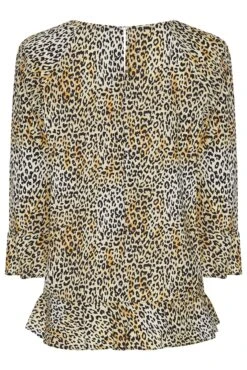 M&Co Brown Animal Print Cotton Frill Hem Top -M&Co Sales Store 7f90a1a8 0534 42 550221 Y scaled