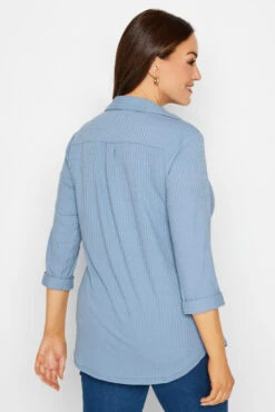 M&Co Blue Ribbed V-Neck Shirt 9 M&Co Blue Ribbed V-Neck Shirt -M&Co Sales Store 800c7488 b9c8 4d 550522 C scaled