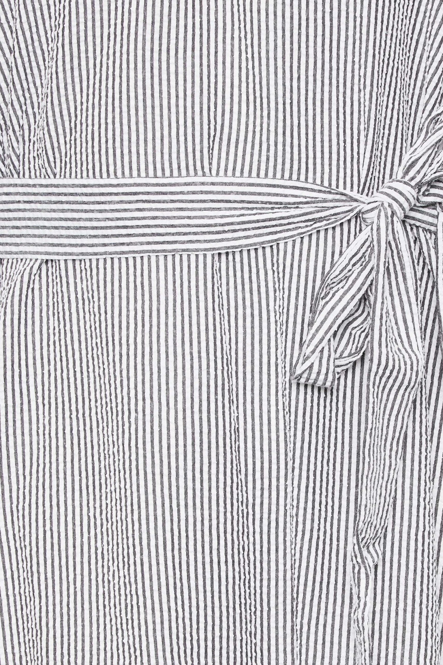 M&Co White & Grey Stripe Print Tie Waist Tunic Dress 5 M&Co White & Grey Stripe Print Tie Waist Tunic Dress - Image 5