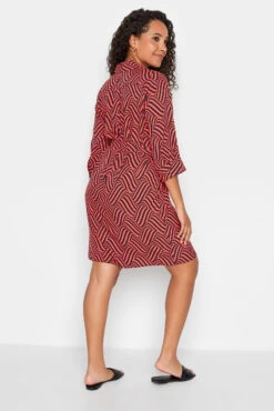 M&Co Red Geometric Print Shirt Dress -M&Co Sales Store 80b00930 c8a0 4f 550013 C scaled
