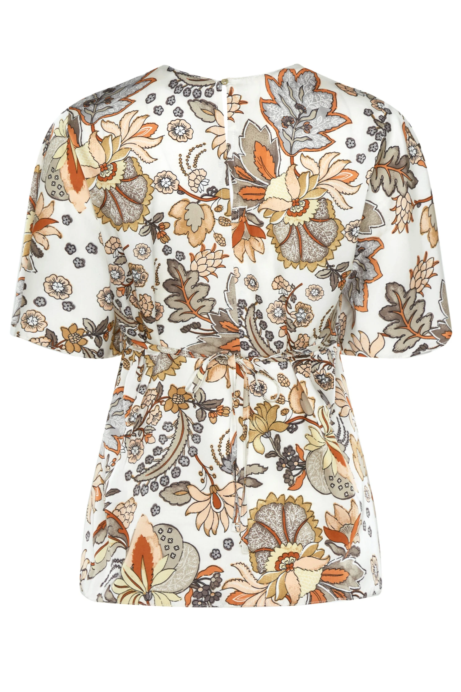 M&Co White Floral Tie Back Blouse 7 M&Co White Floral Tie Back Blouse - Image 7