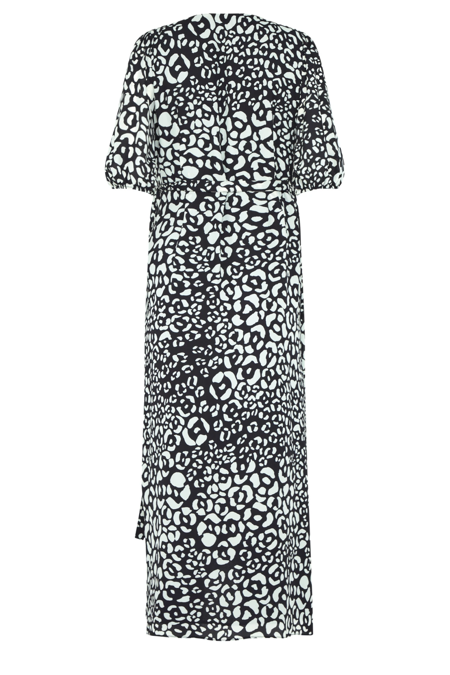 M&Co Black Animal Print Wrap Dress 7 M&Co Black Animal Print Wrap Dress - Image 7