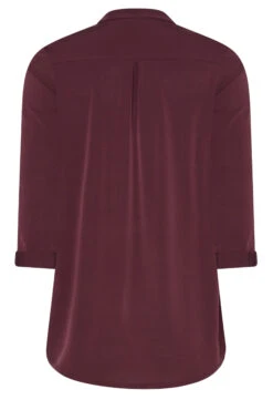 M&Co Burgundy Red Half Placket Blouse -M&Co Sales Store 83121c54 62b9 44 550436 Y scaled