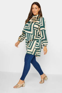 M&Co Green Geometric Print High Neck Tunic Blouse 9 M&Co Green Geometric Print High Neck Tunic Blouse -M&Co Sales Store 836f4599 9cf8 46 550023 B scaled