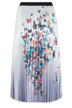 M&Co White Butterfly Print Pleated Midi Skirt 9 M&Co White Butterfly Print Pleated Midi Skirt -M&Co Sales Store 83ea72c6 37e2 44 550234 Y scaled