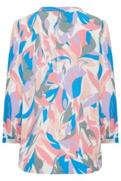 M&Co Pink Leaf Print Half Placket Shirt -M&Co Sales Store 84326577 f059 49 550666 Y scaled