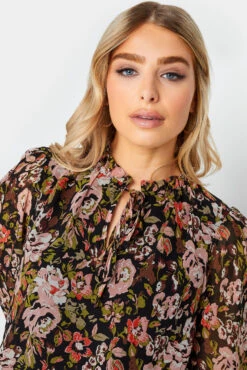 M&Co Black Floral Print High Neck Blouse 10 M&Co Black Floral Print High Neck Blouse -M&Co Sales Store 84805bea 2967 4d 550672 D scaled