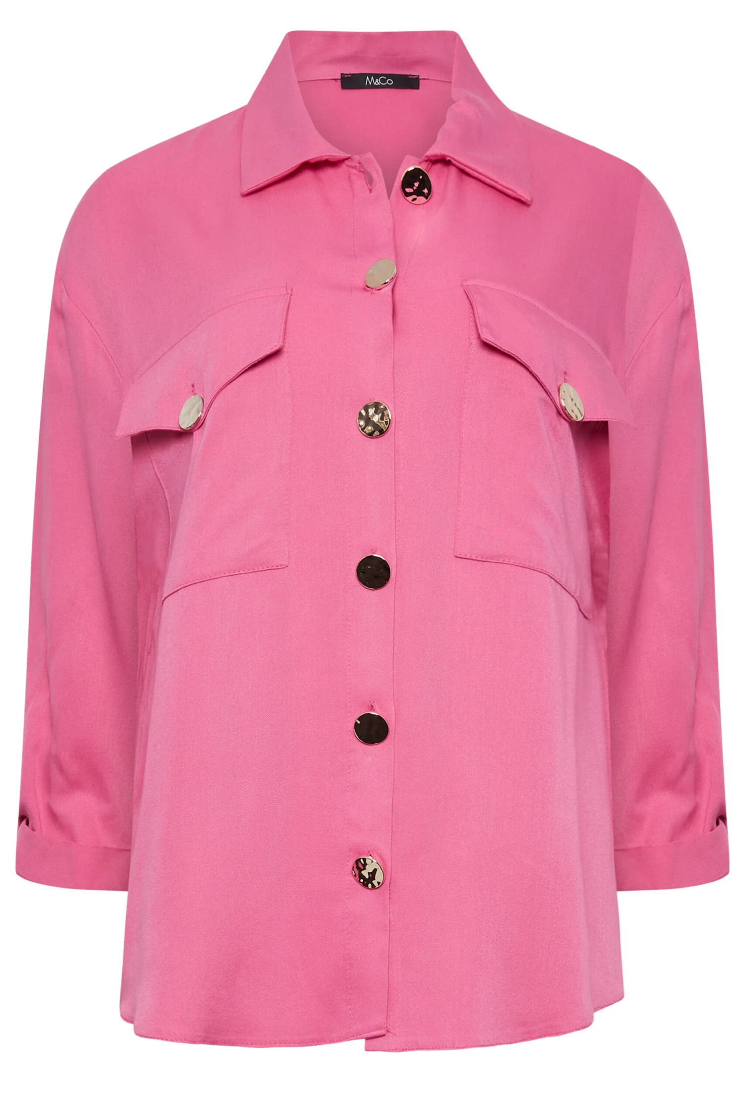 M&Co Pink Statement Button Shirt 6 M&Co Pink Statement Button Shirt - Image 6