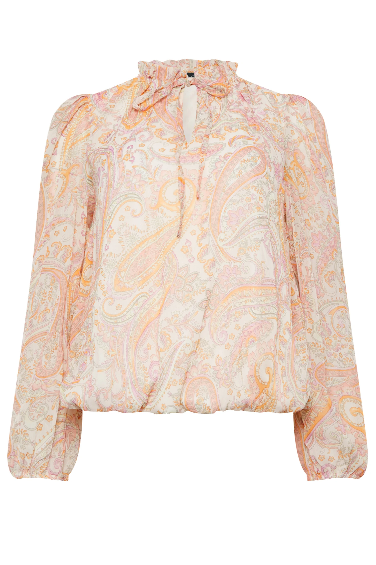 M&Co White Paisley Print High Neck Blouse 6 M&Co White Paisley Print High Neck Blouse - Image 6