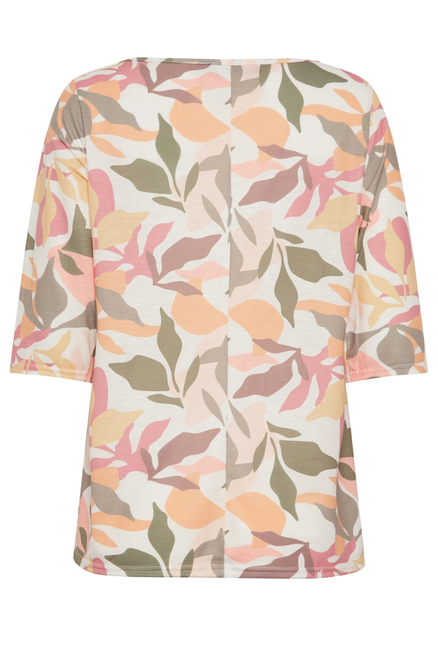 M&Co Beige Brown Floral Tie Front Top 7 M&Co Beige Brown Floral Tie Front Top - Image 7