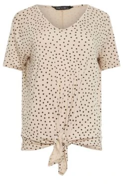 M&Co Beige Brown Spot Print Tie Detail T-Shirt 12 M&Co Beige Brown Spot Print Tie Detail T-Shirt -M&Co Sales Store 867df79d 42e8 4c 500564 X scaled