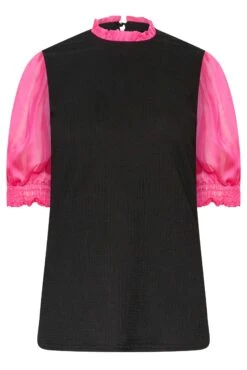 M&Co Black & Pink Contrast Sleeve Blouse -M&Co Sales Store 86e228d9 5967 45 550259 X scaled