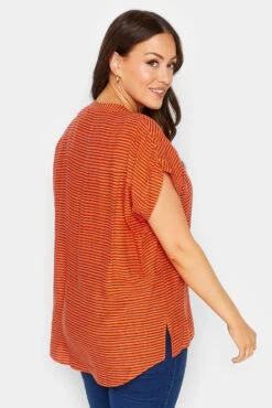 M&Co Orange Stripe Grown On Sleeve Top -M&Co Sales Store 89782d26 2e9f 4f 550226 C scaled