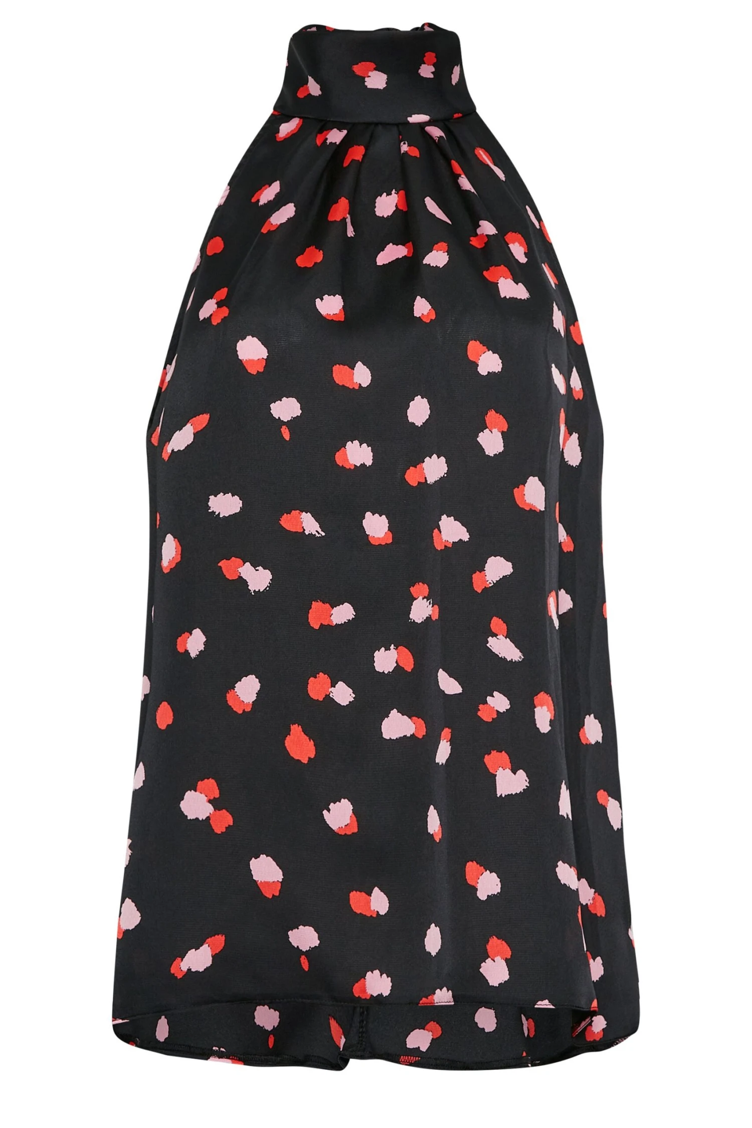 M&Co Black Spot Print Halterneck Blouse 6 M&Co Black Spot Print Halterneck Blouse - Image 6