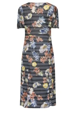 M&Co Grey Floral Stripe Angel Sleeve Split Hem Midi Dress 13 M&Co Grey Floral Stripe Angel Sleeve Split Hem Midi Dress -M&Co Sales Store 8b7e789d 7b54 4a 550502 Y scaled