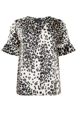 M&Co White Animal Print Frill Sleeve Button Through Blouse 12 M&Co White Animal Print Frill Sleeve Button Through Blouse -M&Co Sales Store 8bd2e170 50e8 46 550151 X scaled